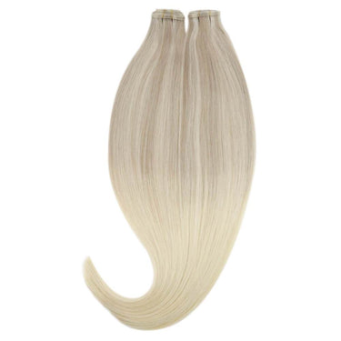 human hair weft virgin flat weft extensions
