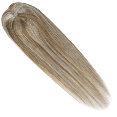 hair topper for women highlight brown with blonde