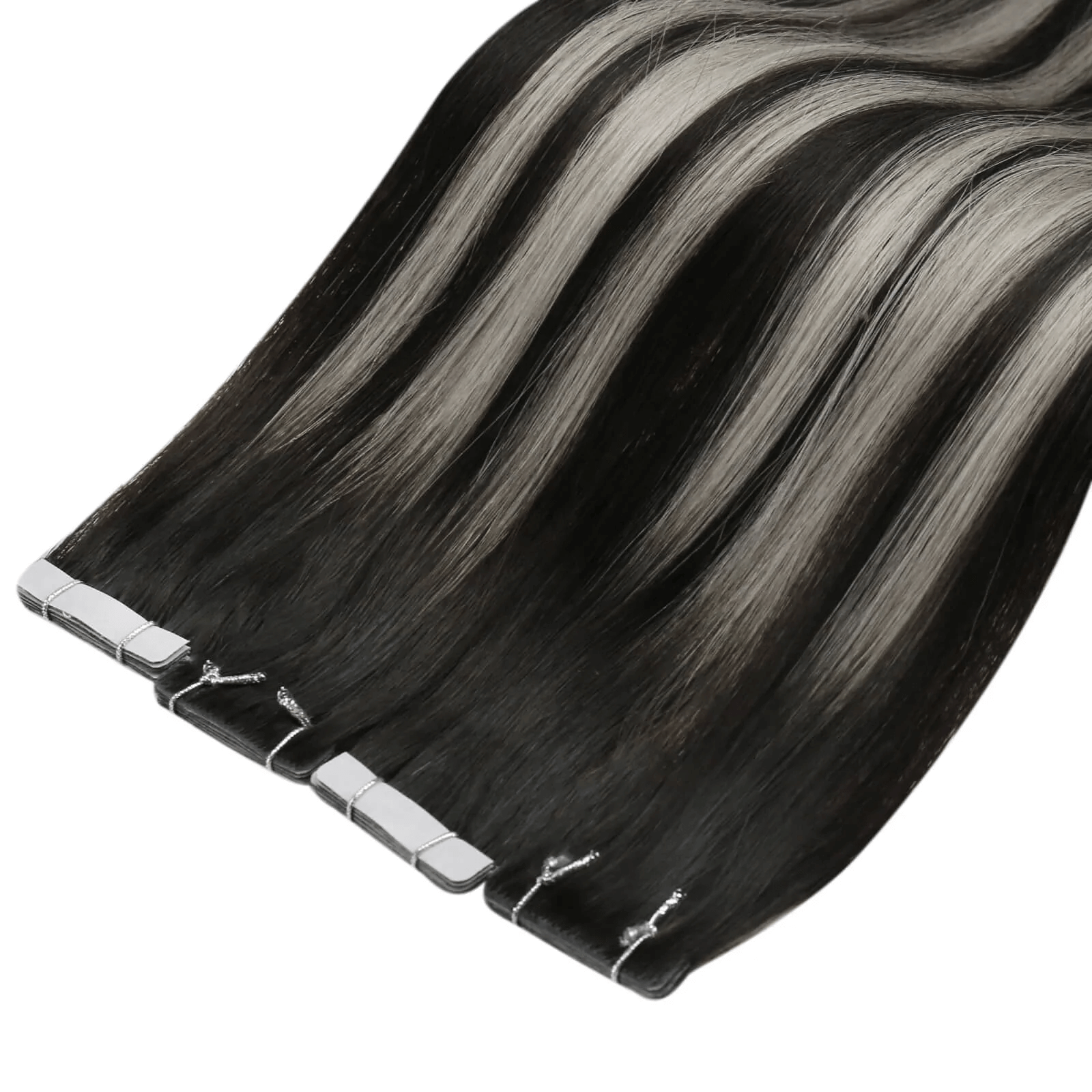 balayage black tape in hair extensions