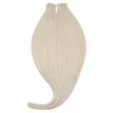 flat weft hair extensions platinum blonde