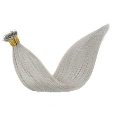 nano bead hair extensions remy hair platinum blonde