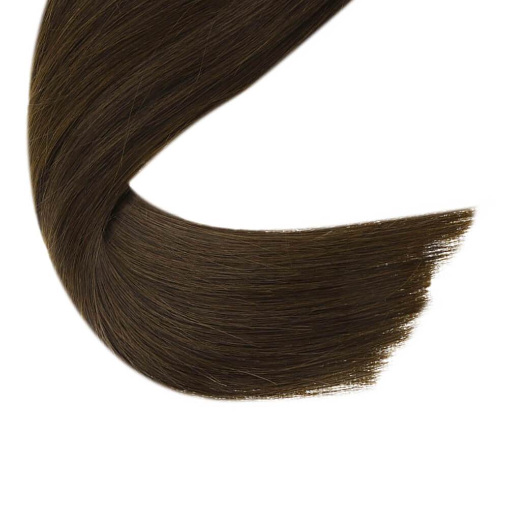 nano ring hair extensions remy hair dark brown silk smooth