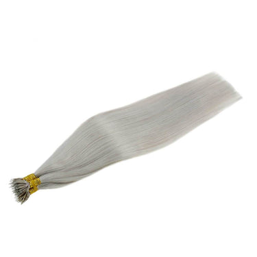nano tip hair extensions platinum blonde remy human hair