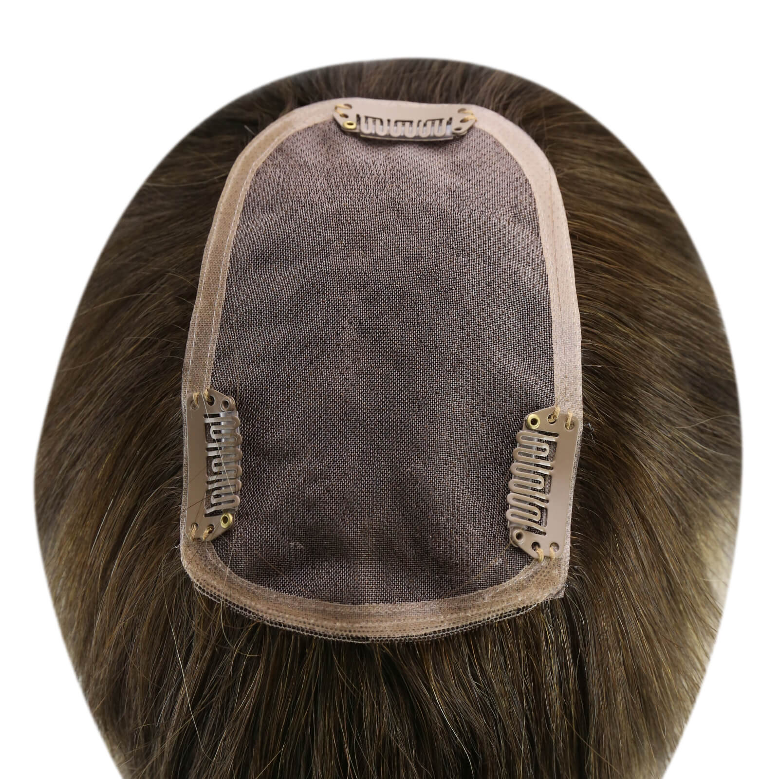 straight clip in human hair topper