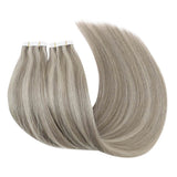 blonde tape in hair extensions