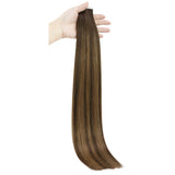 virgin tape in hair extensions balayage brown hair extensions