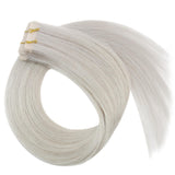 white blonde straight virgin hair extensions