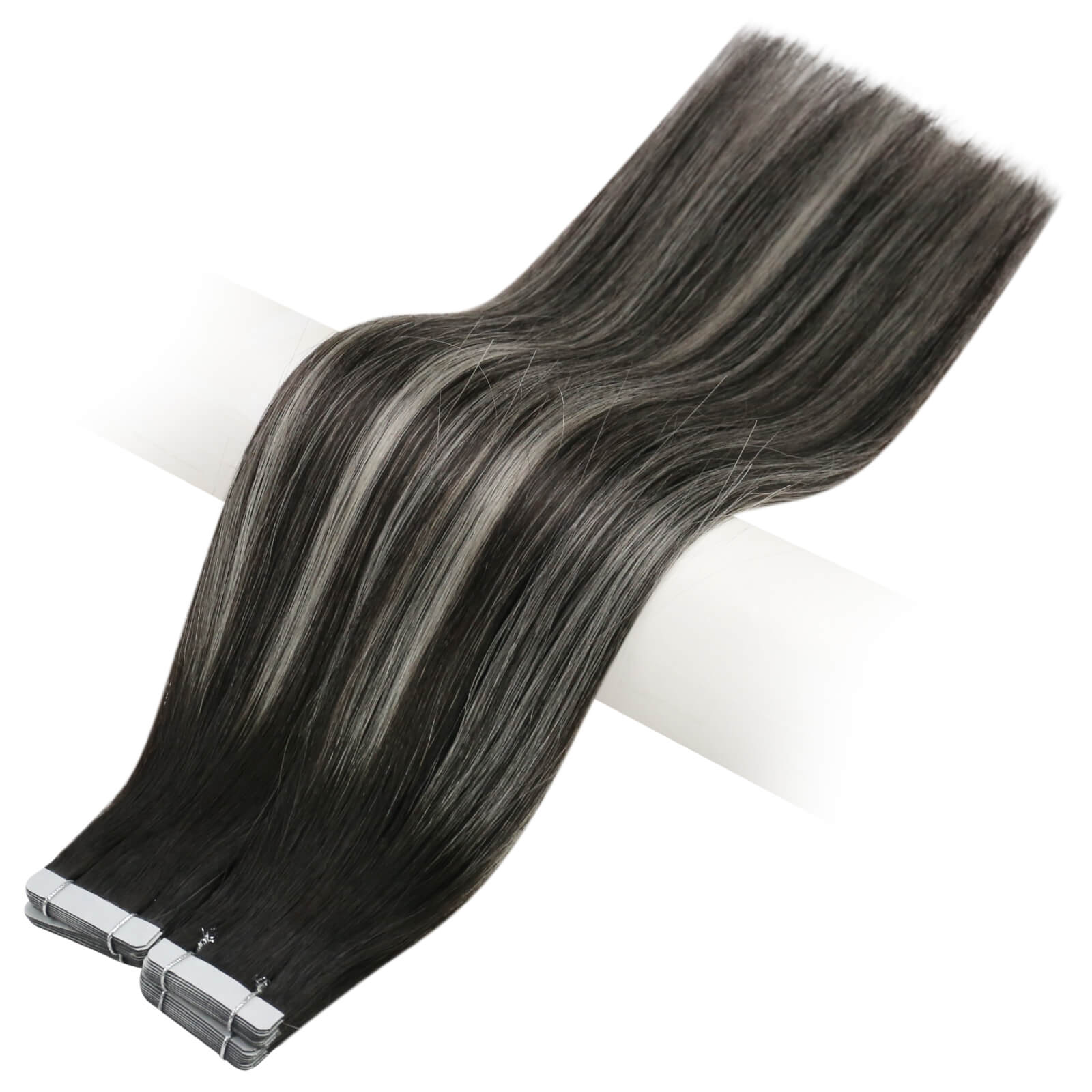black color tape in hair extensions
