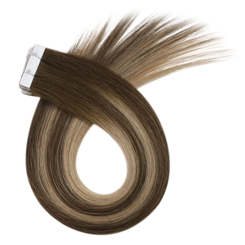 tape in hair extensions balayge blonde
