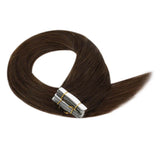 dark brown hair extensions tape in extensions on short hair