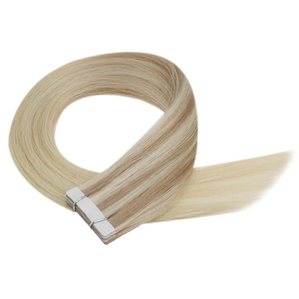 tape in hair extentions balayage blonde