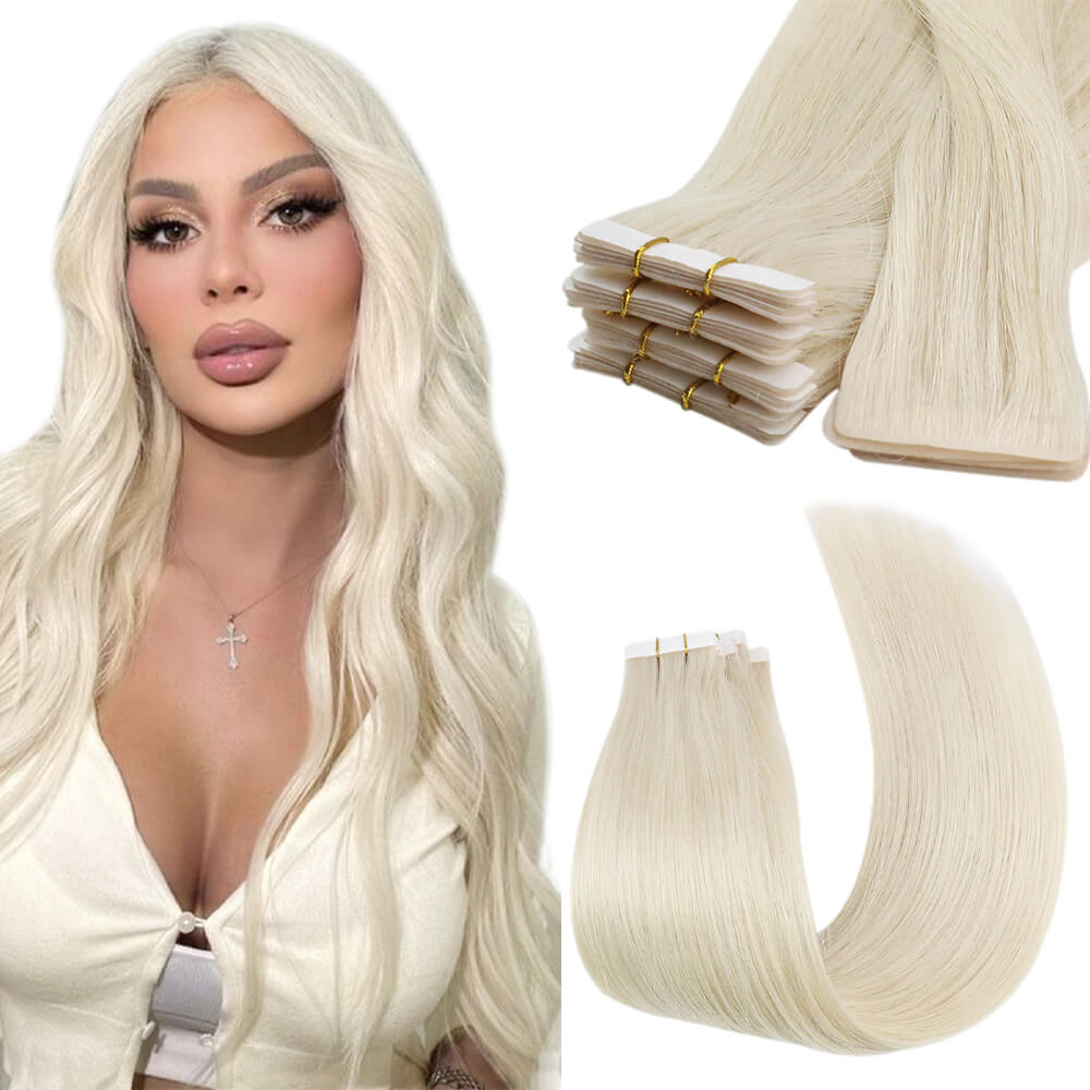 [Virgin Hair] Ruban d'injection dans des extensions de cheveux invisibles sans couture Diverses couleurs | LaaVoo